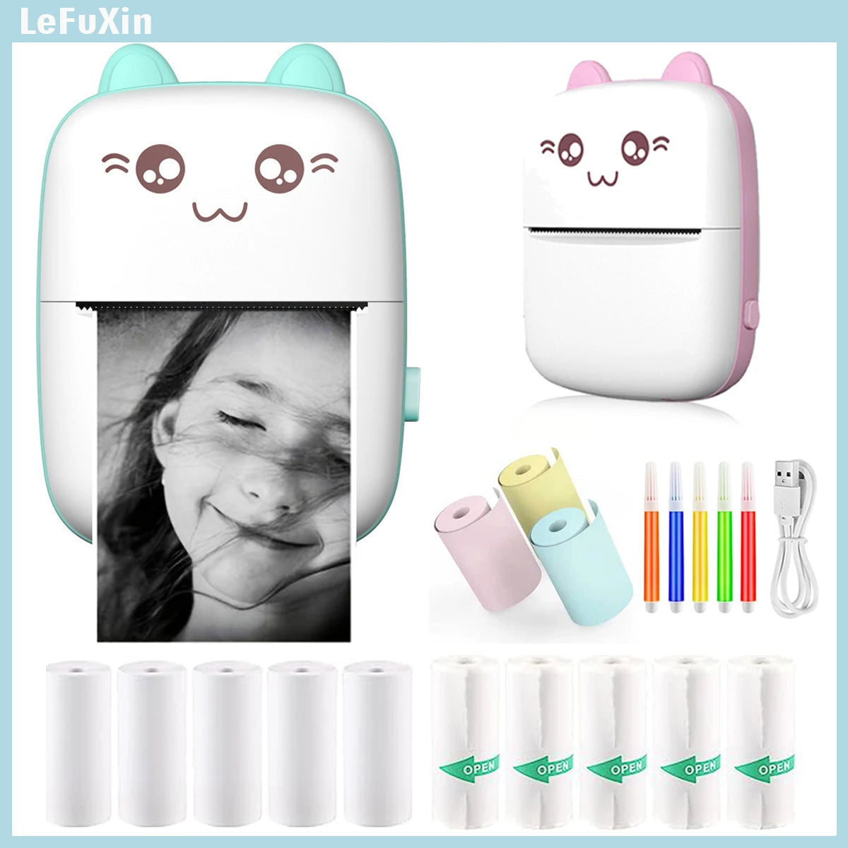 Portable Mini Pocket Printer BT Thermal Printer